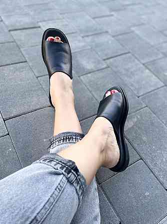 teona Шльопанці жіночі TEONA 166 чорні (літо, шкіра натуральна) (4107) Коломия