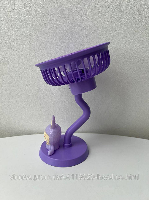 Вентилятор портативный Labubu 3 режима скорости USB зарядки Черновцы - изображение 4