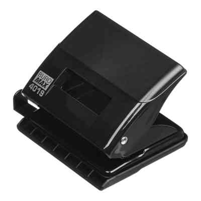 Діркопробивач Buromax пластиковий, до 20 аркушів, 120 х 88 х 76 мм, чорний (BM.4019-01) Вінниця