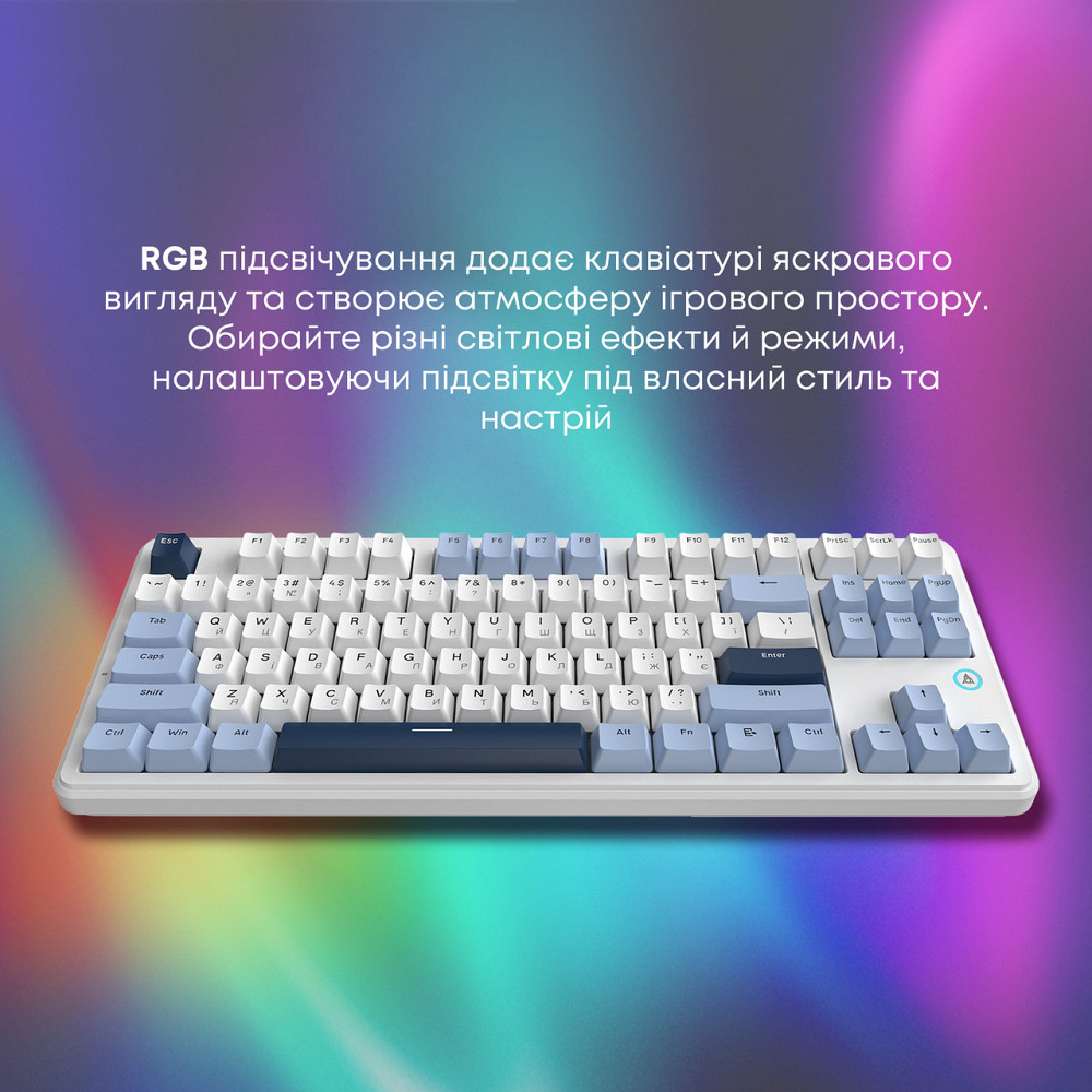 Клавіатура Ajazz AK870 V2 Flying Fish Switch White USB-C (AK870-V2-FF-BWB) ( 23544 ) Харьков - изображение 14
