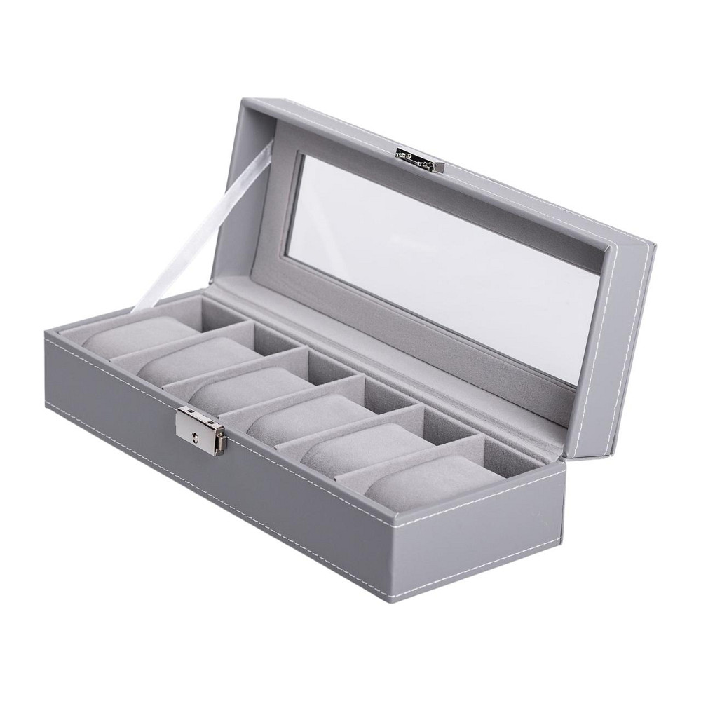 Скринька для наручного годинника 30×11×8 см з еко шкіри на 6 відсіків HP-5-3 Коломыя - изображение 3