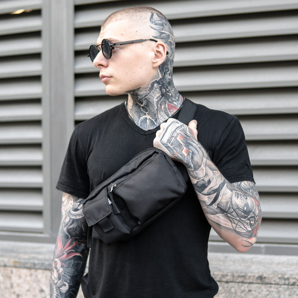 Бананка для хлопців, Чоловіча барсетка на пояс, Чоловіча бананка надійна, Поясна сумка на змійці ZG-69 Львів - фото 7