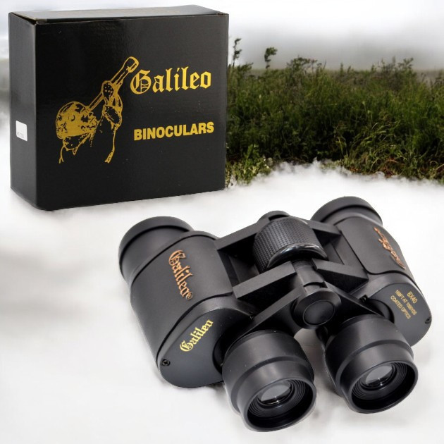 Туристический бинокль Galileo 8x40 с прорезиненным корпусом, дальностью наблюдения и удобной фокусировкой Одесса - изображение 1