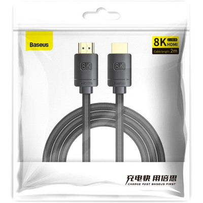 Кабель мультимедийный HDMI to HDMI 1.0m V2.1 Baseus (CAKGQ-J01) Винница - изображение 5