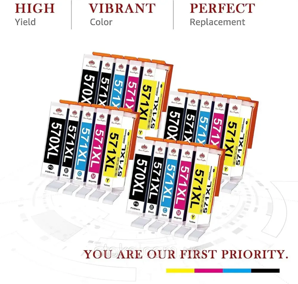 Картриджі з чорнилом CMY Babby 20 Pack 570XL 571XL Дніпро - фото 1