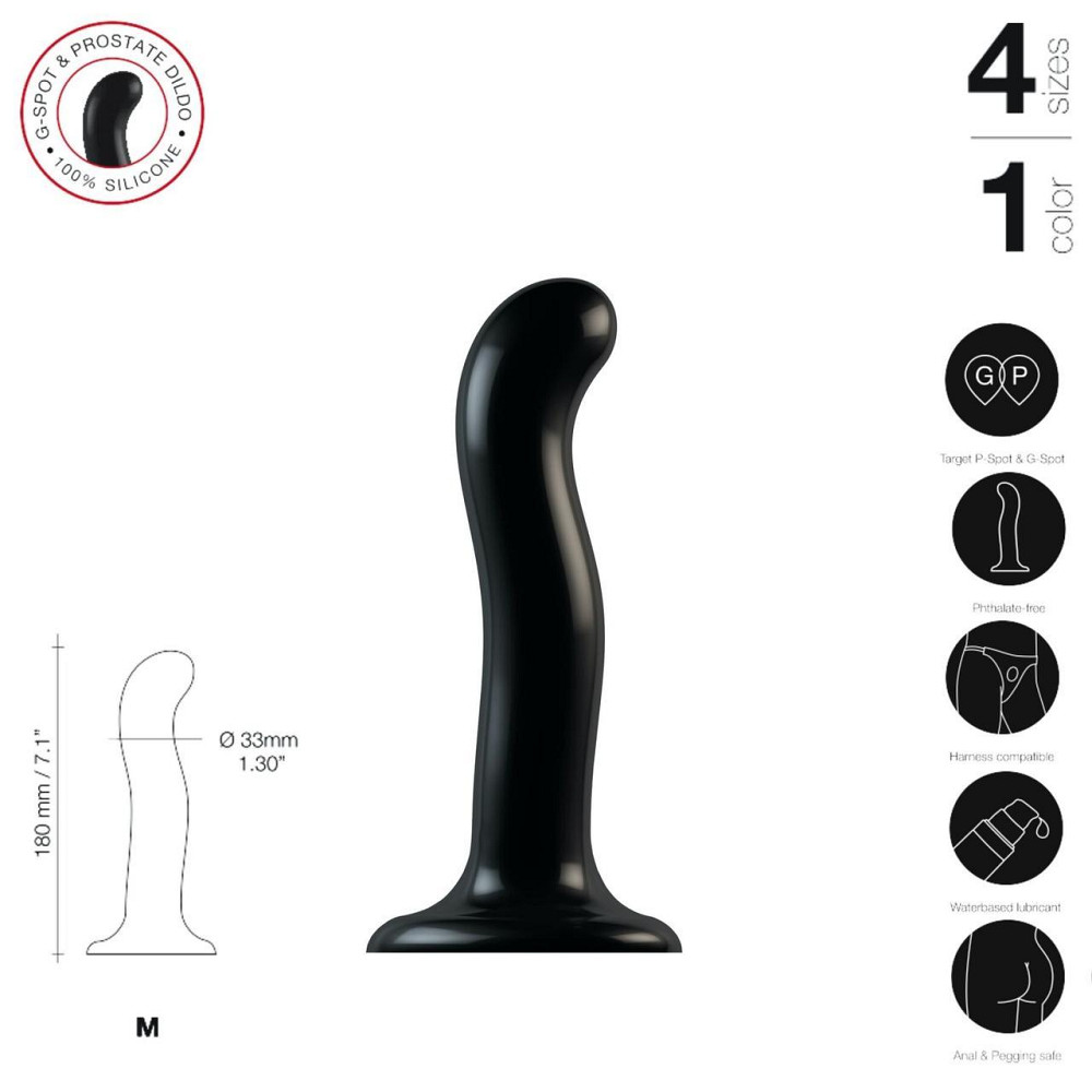 Насадка для страпона Strap-On-Me P&G-Spot Dildo, силикон, размер M Sex Aura Київ - фото 3