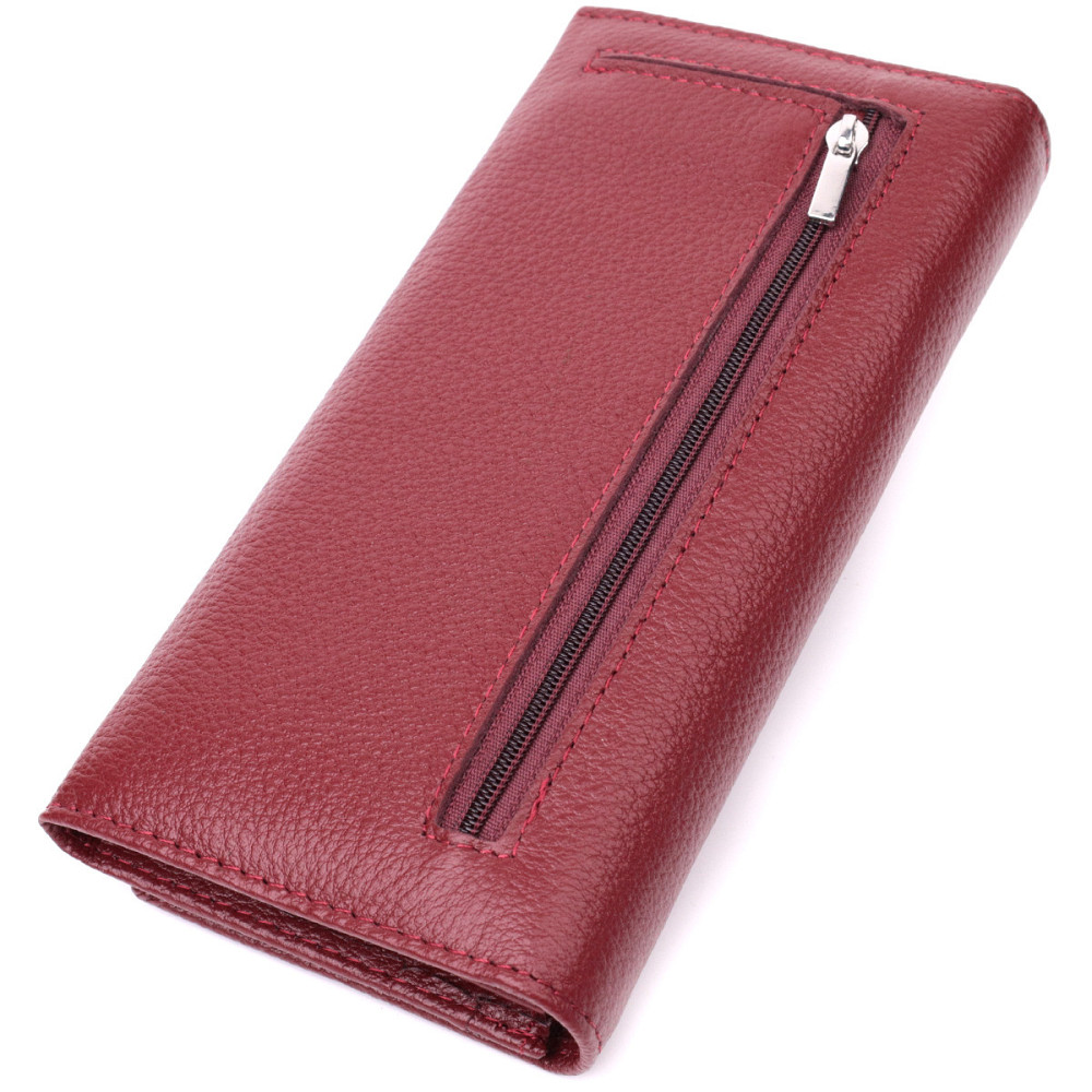 Оригінальний жіночий гаманець з натуральної шкіри ST Leather 22522 Бордовий Київ - фото 5