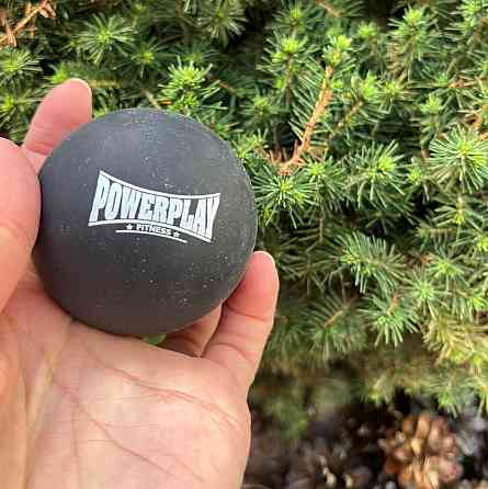 Масажний силіконовий м'яч PowerPlay PP-4354 Silicone Lacrosse Ball (6.3см.) Чорний Каменское