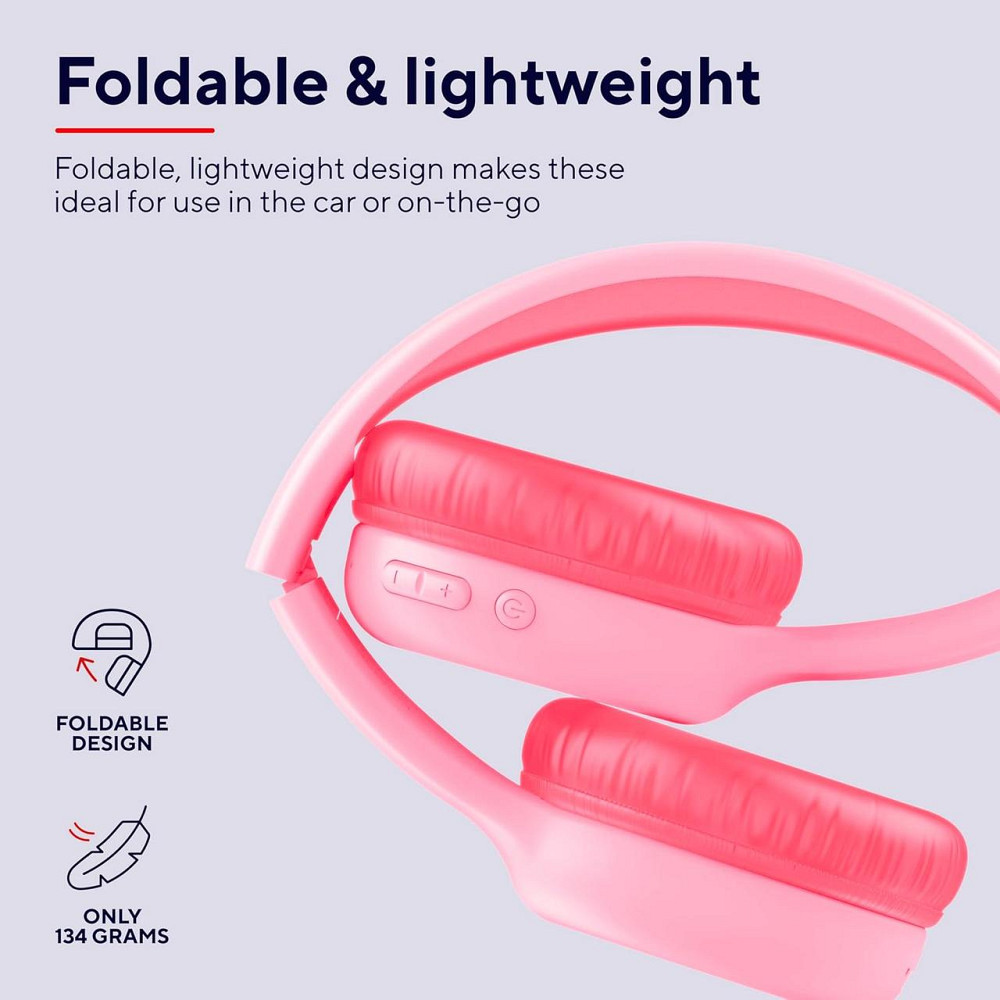 Bluetooth-гарнітура Trust On-ear Nouna Kids, Wireless Pink (25274) ( 15599 ) Харків - фото 13