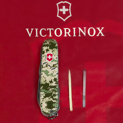 Нож Victorinox Huntsman Army 91 мм Піксель + Лого (1.3713.3_W3941p) Винница - изображение 12