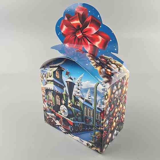 Новогодняя подарочная картонная упаковка для конфет (1000грм) №198 