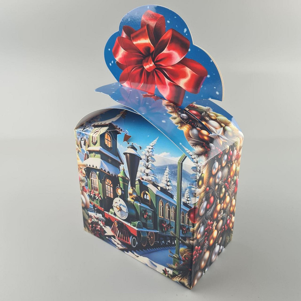 Новогодняя подарочная картонная упаковка для конфет (1000грм) №198 