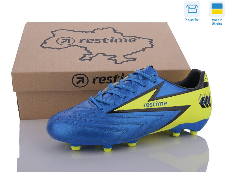 Бутси (копи) для футболу дорослі DMB24127-2 royal-lime р. 41-45 Вишневе - фото 1