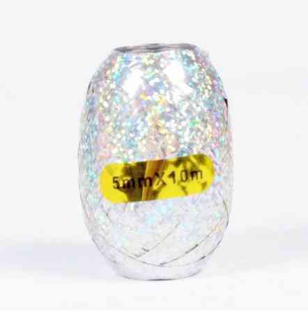 Лента для шариков с голограммой 5 мм на 10 м серебристый Киев