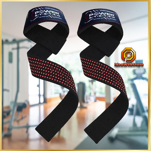 Лямки ремінці для станової тяги Лямки для тяги Power System для надійного хвата і захисту зап'ястя в тренажерному залі Київ - фото 1