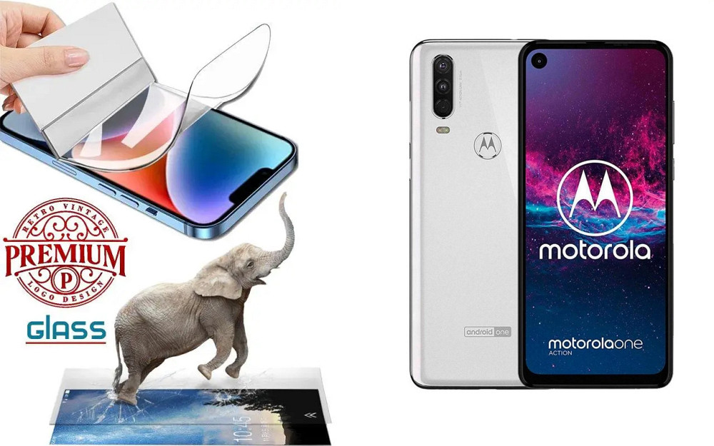 Полиуретановая пленка Motorola One Action XT2013-2, Premium, толщина 0,2 мм Киев - изображение 1