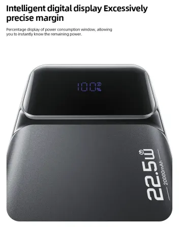 Зовнішній акумулятор Power Bank AWEI PA-93 20000 мАг 22.5W QC3.0 PD дисплей швидка зарядка LED індикатор Одеса