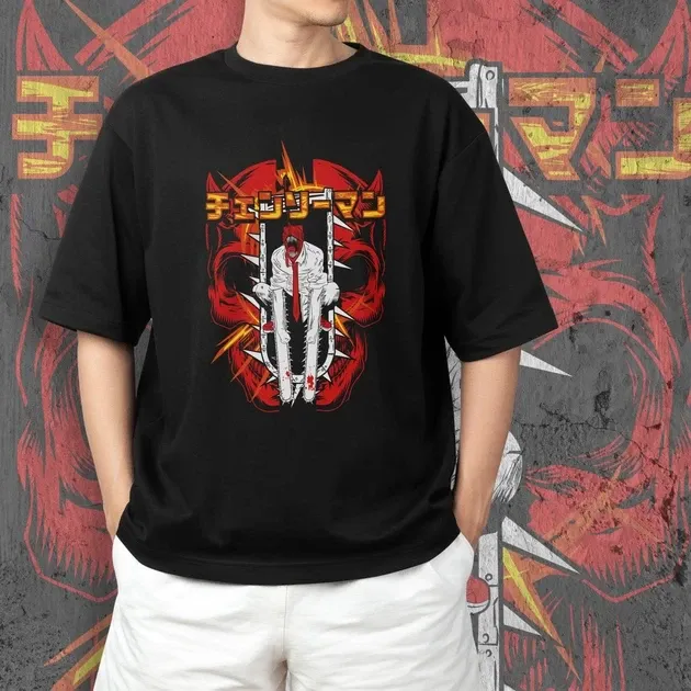 Футболка для подростка мальчика с принтом Человек Бензопила Демон Бензопила Размер 160 Anime10501 Днепр - изображение 3