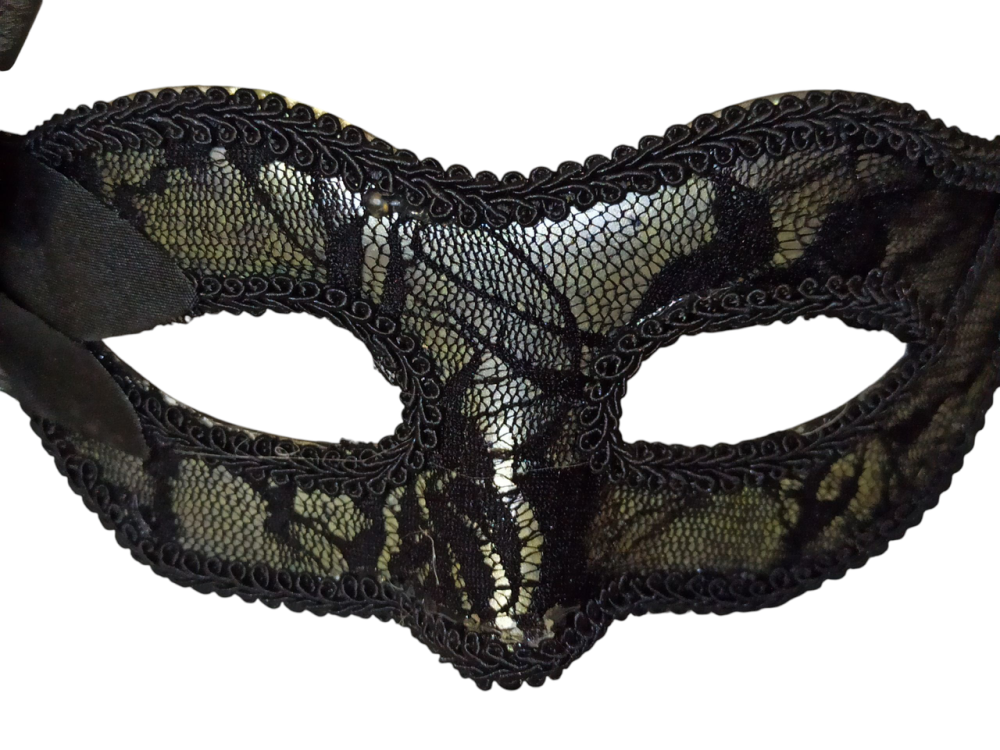 Маскарадна маска з квіткою для Хелловіна 17х9 см чорний Київ - фото 4