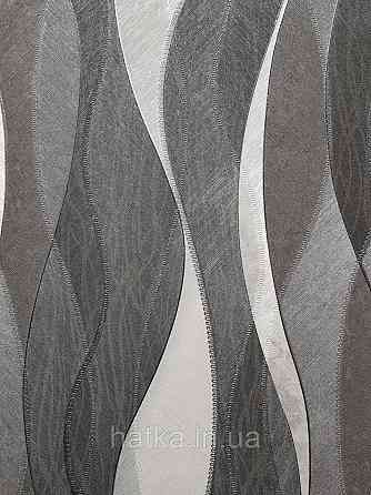 Шпалери вінілові на флізеліні гарячого тиснення DU&KA 1.06х10 вензель основа під штукатурку сірі коричневі Київ