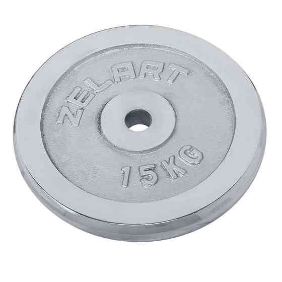 Диск хромированный 15 кг 30 мм Zelart-7786-15 Киев