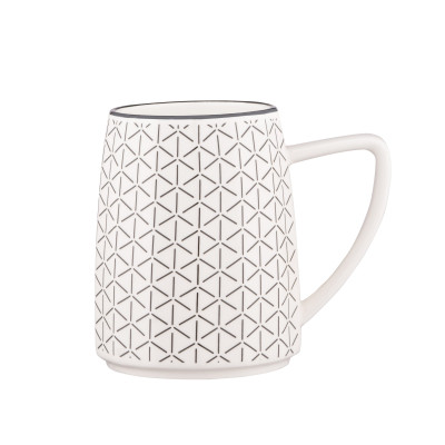 Чашка Ardesto Lamberto, 360мл, порцеляна, біло-сірий (AR3052) Винница - изображение 1