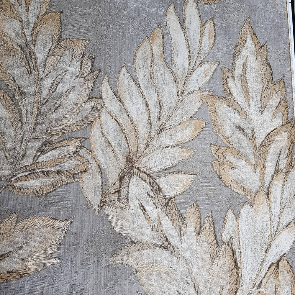 Шпалери метрові вінілові на флізелін 24 Carati Cristiana Masi листя великі золотисті на коричневому Київ - фото 2