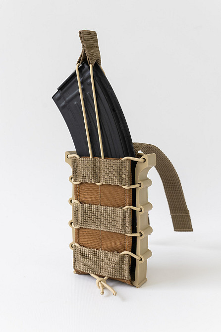 Подсумок на 1 магазин пиксель открытый каркасный Койот Одесса - изображение 6