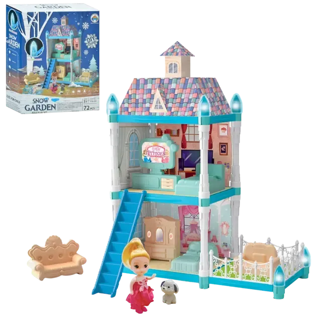 Детская игрушка Кукольный домик Snow Garden 556-66, 2 этажа, 72 детали, в коробке Коломыя - изображение 2