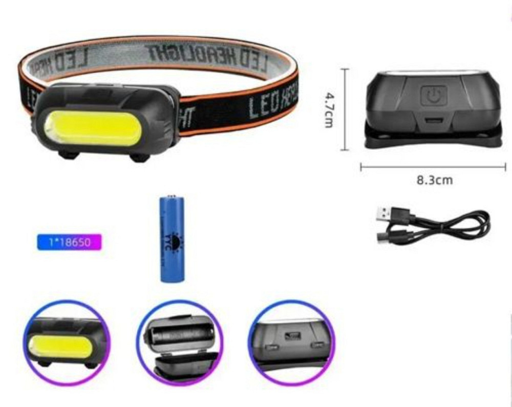 Фонарь на лоб красный аккумуляторный налобны Красный све режим SOS Одеса - фото 6