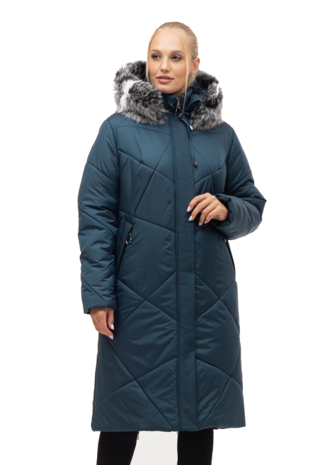 Элегантный пуховик с натуральным мехом Киев - изображение 1