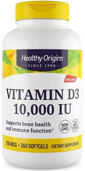 Вітамін Д3 Healthy Origins Vitamin D3 10 000 МЕ 360 капсул Київ - фото 1