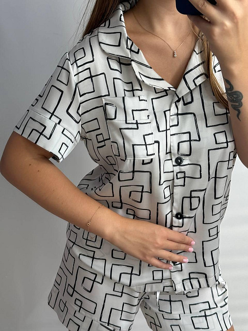 Женская пижама сатиновая Лабиринт XS-S Харьков - изображение 6