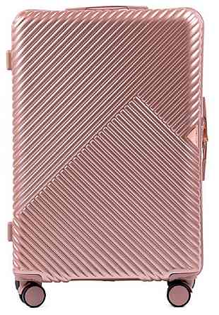 Валіза пластикова WINGS WN01 велика золотисто-рожева Київ
