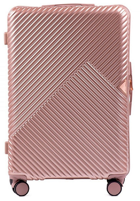 Чемодан пластиковый WINGS WN01 большой золотисто-розовый Киев - изображение 2