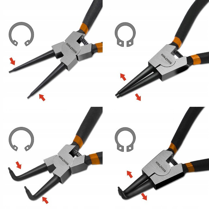 Щипцы многофункциональные для стопорных колец набор 4 шт Bigstren (22159) Нововолынск - изображение 4