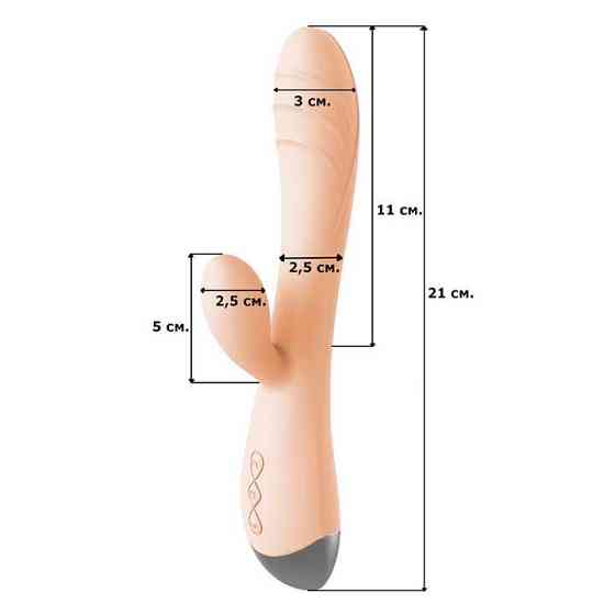 Вибратор кролик для клитора и точки G USB - Бежевый – Вибраторы Винница