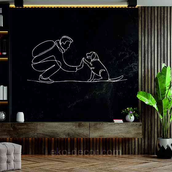 Декоративное настенное Панно «Домашний питомец» Декор на стену 50*23 см, Белый Киев