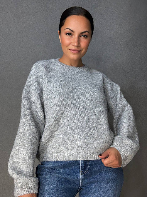 Свитер женский Fancy Matinee 6119 оверсайз меланж, серый, one size Киев - изображение 17
