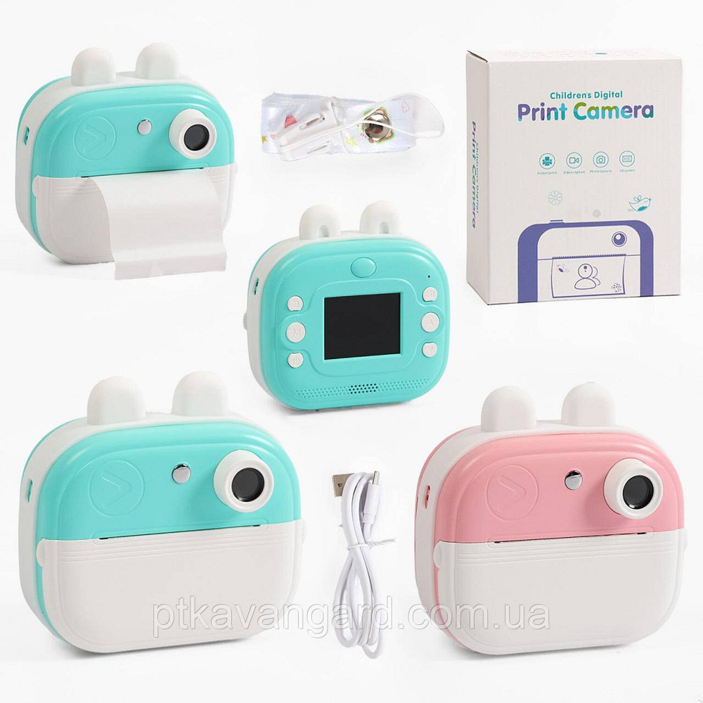 Детский фотоаппарат принтер с мгновенной печатью 
