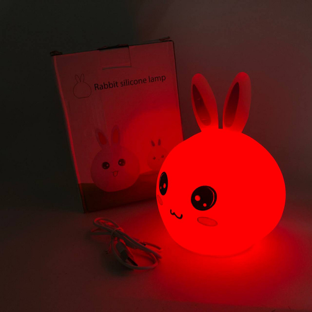 Ночник для детей работает от аккумулятора зайчик, Ночник для маленького детей настольный BX-96 Львов - изображение 10