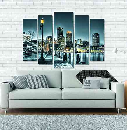 Модульная картина Ночной город Art-136_5 Киев