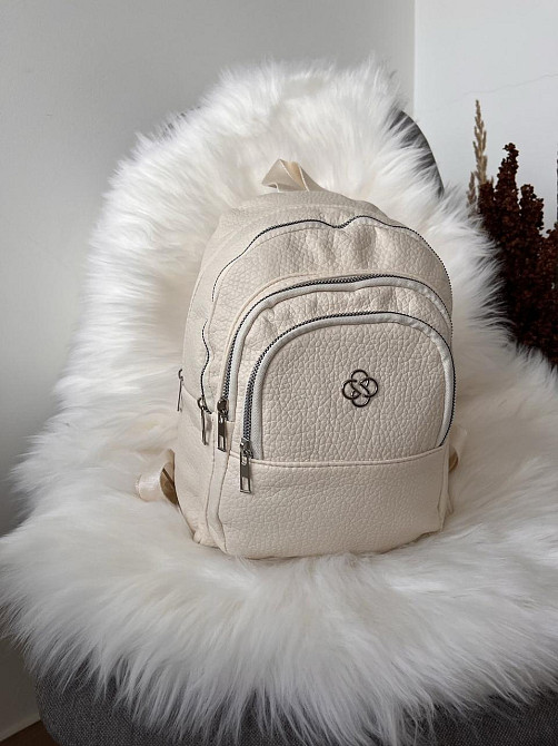 Рюкзак класичний бежевий молодіжний жіночий підлітковий Київ - фото 7