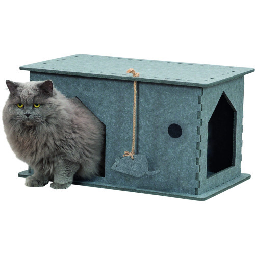 Домик Trixie Lene для кошек фетр 54х30х35 см серый Киев - изображение 2