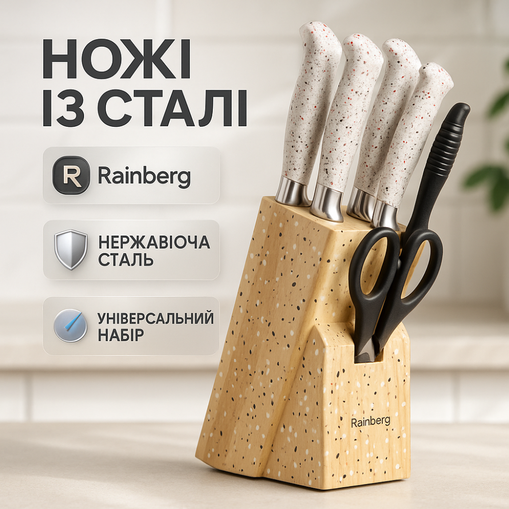 Набор ножей со стильным дизайном, Хорошие кухонные ножи для бытового использования, Набор ножей бытовой DZ-10 Львов - изображение 11
