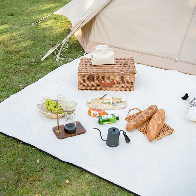Килимок вологозахисний бавовняний Naturehike NH20FCD11, 180*200 см, темно-зелений Киев - изображение 4