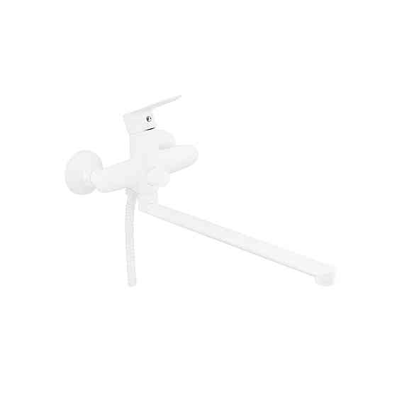 Змішувач для ванни Kroner KRM Fulda - W070 з душовим гарнітуром, білий Київ