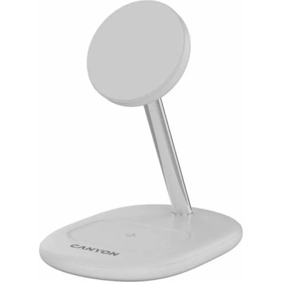 Зарядний пристрій Canyon wireless charger WCS-205 15W Qi2 2in1 w/o adapter White (CNS-WCS205WW/A) Вінниця - фото 1