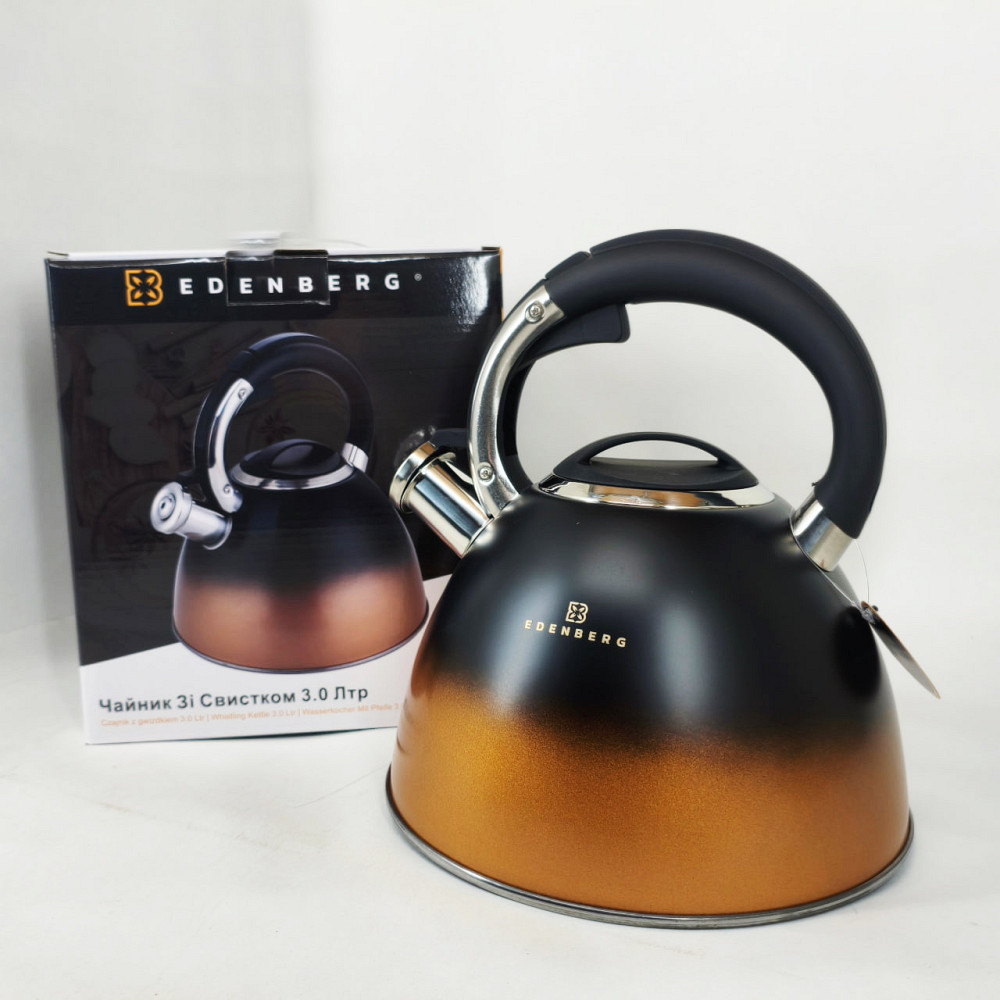 Стильний чайник з нержавіючої сталі зі свистком, Чайник для приготування напоїв зі свистком YJ-20 Івано-Франківськ - фото 4