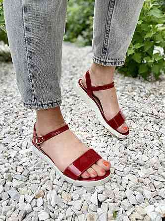 Mermaid Босоніжки жіночі 801 бордові (літо, лак натуральний) (947) 37р.40р. Коломыя